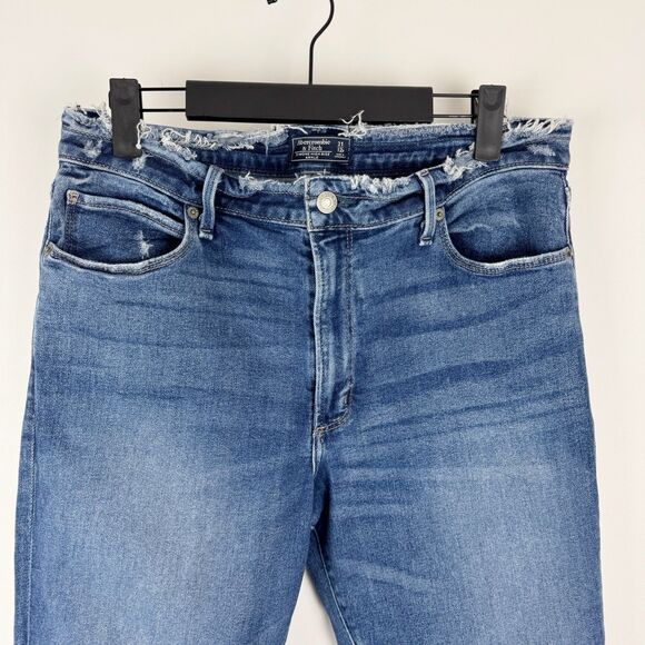 Abercrombie & Fitch Simone High Rise Ankle Distressed Jeans Size 31/12r - Picture 2 of 16